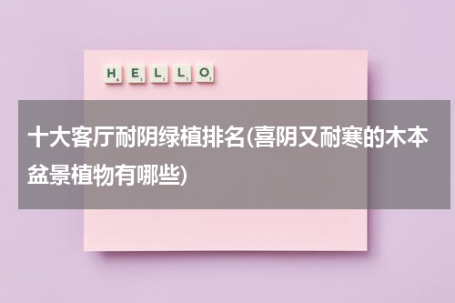 十大客厅耐阴绿植排名(喜阴又耐寒的木本盆景植物有哪些)