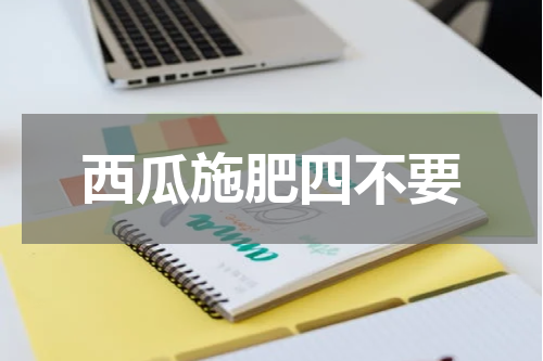 西瓜施肥四不要