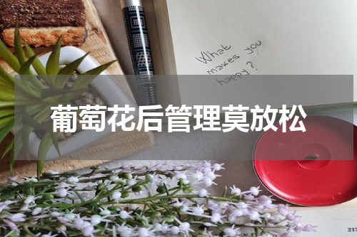 葡萄花后管理莫放松