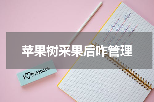 苹果树采果后咋管理