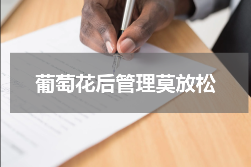 葡萄花后管理莫放松